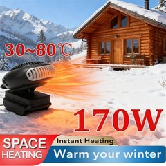 Small Space Heater 170W 2 Gears 18V Battery Operated Electric Fan Heater