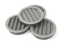 2″ Round Plastic Louver Soffit Air Vent Reptile Screen Grille Cover