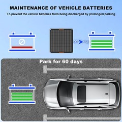 10W Solar Panel 12V Trickle Charger Battery Charger Kit Maintainer Boat Car RV