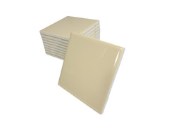 French Vanilla Yellow Ceramic Tile 4.25 in Shower Backsplash Classic Color 141