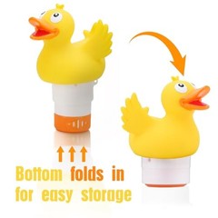 Duck Chlorine Floater for 1″ Tab ONLY, Mini Floating Pool Chlorine Dispenser