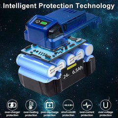2Pcs 24V For Kobalt 24V Max 6.5Ah Lithium Ion Battery KB624-03 KB524-03 KB424-03