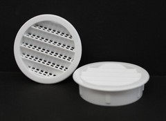 2″ Round Plastic Louver Soffit Air Vent Reptile Screen Grille Cover