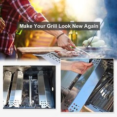 Stainless Steel Heat Shield Burner Cover for Nexgrill 720-0896B 720-0898 720-088