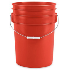 7 Gallon Food Grade Bucket Pail BPA Free with Air Tight lids Red (Pack of 2)