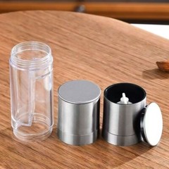 2PCS Premium Stainless Steel Salt and Pepper Grinder Shaker Mill Glass Bottle