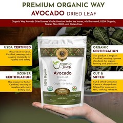 Organic Way Avocado Dried leaves Whole (2 Oz)