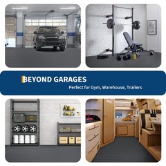 7.5×17/7.5×25/8×20 FT Garage Floor Mat, 2mm Thickened PVC Non-Slip Flooring Roll