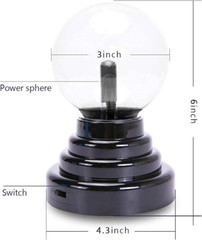 Plasma Ball/Light/Lamp, Static Electricity Globe Electric Lightning Ball, Touch