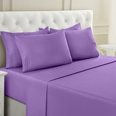 1800 Series 6 Piece Bed Sheet Set Soft Deep Pocket Twin King Queen Full Sheets