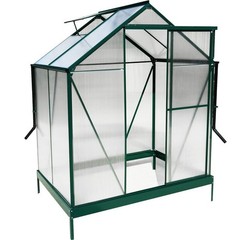 6.3’×4.2’×7′ Heavy Duty Walk-in Polycarbonate Greenhouse Kits for Outdoor Garden