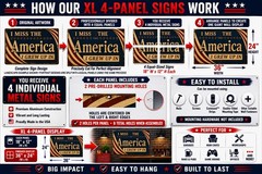 Wooden Decorative Sign Humorous Black Lettering Distressed Aluminum Sign