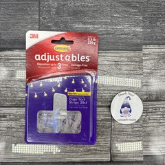 3M Command Adjustables 14 Clips With 30 Strips, Holds 0.5 Lb {19}