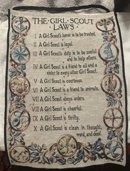 Girl Scouts Law Tapestry Wall Hanging Bannerette 13 x 18 in.
