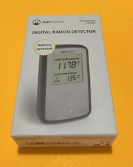 Airthings Corentium Home 223 Digital Radon Detector, Black/Gray, portable