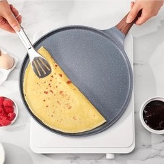 Crepe Pan Nonstick Griddle 10 Inch Swiss Granite Coating Skillet Induction