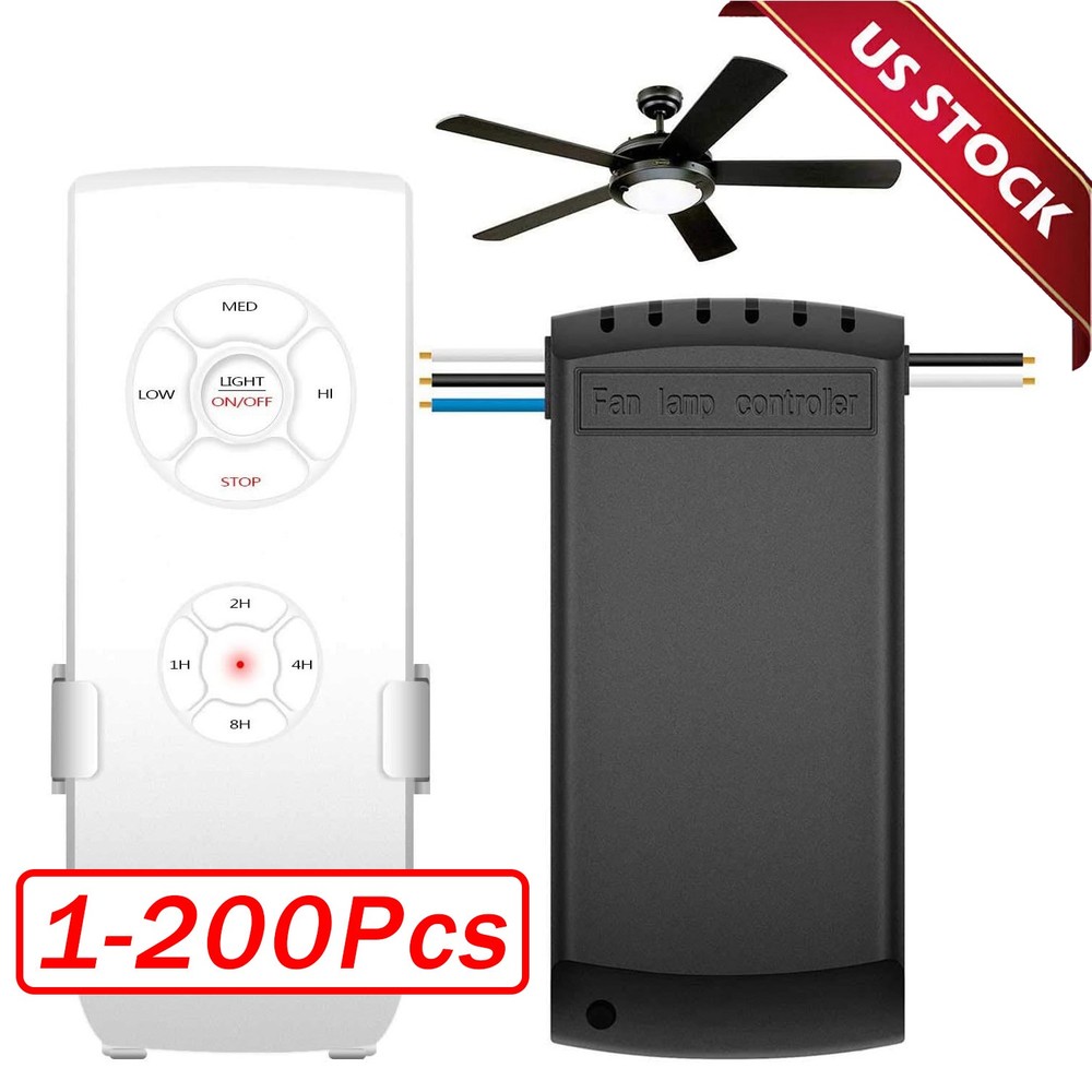 Universal Wireless Remote Control and Receiver Kits for Ceiling Fan Lamp Home