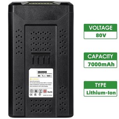7.0Ah Lithium Ion Battery Pack For Greenworks Pro 80V Volt Max GBA80250 GBA80200