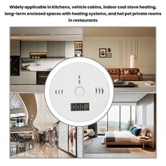 Carbon Monoxide Detector Smoke Alarm Combination Wireless CO Fire Gas Leak Alert
