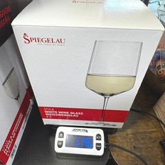 Spiegelau White Wine Glass Set of 4 Crystal Stemware Open Box Vin Blanc NICE!