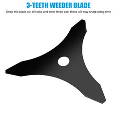 2Pcs 10″ x 3Teeth Steel Brush Cutter Trimmer High Hardness Lawn Weed Eater Blade