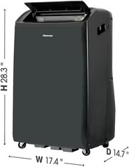 Hisense 3-in-1 Portable Smart Air Conditioner Grey WiFi 10,000-BTU 450-sq. ft.