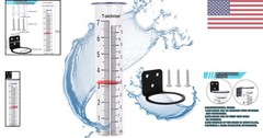 Outdoor Rain Gauge 8.11″ Height with Visible Red Float for Accurate Measurements