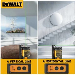 DEWALT Laser Level 2-Line Cross Line Green Light Automatic Leveling High…