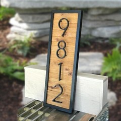 Modern Metal House Numbers, Home Address Mailbox Floating Sign for Ourdoor Decor