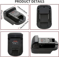 for Makita 18V Li-ion Battery Adapter Convert to for Milwaukee 18V Tools MT18ML