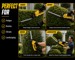 20V Hedge Trimmer Cordless For DeWalt 20V MAX Battery Adjustable Head Tool Only