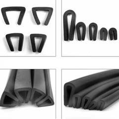 Rubber U Channel Edging Trim Seal Strip Profile Edge Protector Slot 0.5mm-60mm