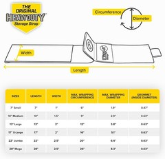 Extended Use Heavy-Duty Storage Straps – 13-Inch for Cables & Hoses – 6 Pack