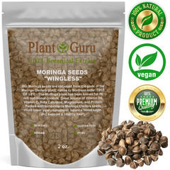 400 Moringa Oleifera Seeds 2 oz. (2 Pack) WINGLESS Fresh Semillas de Moringa