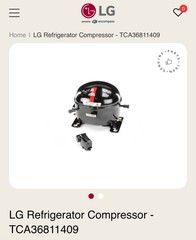 LG TCA36811409 Refrigerator Compressor Black
