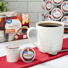 Great Value 100% Arabica House Blend Medium Roast Coffee Pods, 12 Count
