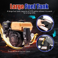 212cc4-Stroke 7.5 HP Electric Start Horizontal Engine Go Kart Gas Engine Motor