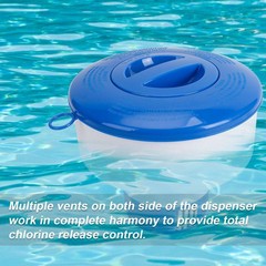 1-3Pcs Floating Chlorine Dispenser Swimming Pool Spa Tablet Chemical Floater Tub