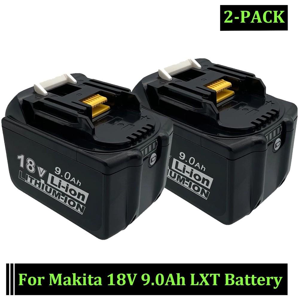 2 PACK 9.0Ah 18V Lithium Battery For Makita 18V BL1850B BL1840B BL1830B BL1860B