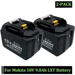 2 PACK 9.0Ah 18V Lithium Battery For Makita 18V BL1850B BL1840B BL1830B BL1860B