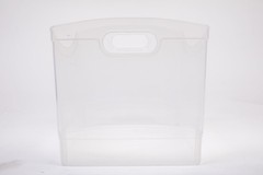 Clear Plastic Storage Bin with Handles, Multi-purpose Organizer 15.3×10.4×9.8in