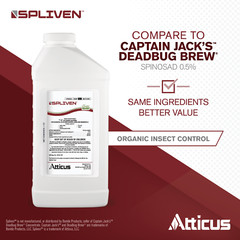 Spliven Insecticide for Organic Gardening (32 OZ) – 0.5% Spinosad Concentrate