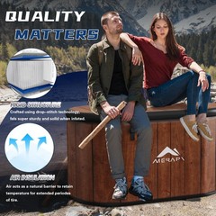 XL 170 Gal Cold Plunge Tub with Cushion, Upgraded Ice Bath Tub for Athletes -…