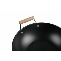 Mainstays 13.75″ Carbon Steel Wok Nonstick Fry Pan Easy Clean Hand Wash