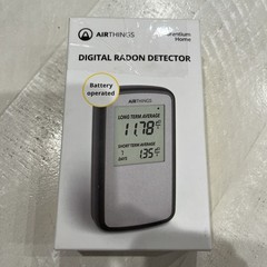 Airthings Corentium Home 223 Digital Radon Detector, Black/Gray, portable