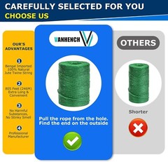 164 ft/805ft 2MM Garden Twine, Green Twine String for Gardening Tomato Climbing