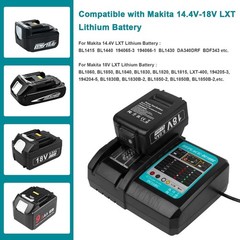 2PACK For Makita 18Volt 8.0Ah LXT Li-Ion Battery BL1860B BL1830 BL1850 / Charger