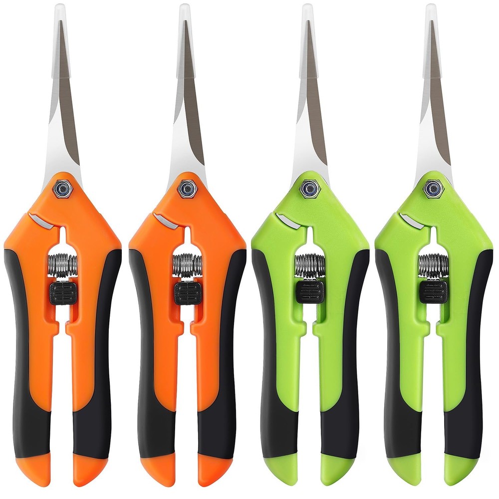 4 Pack Pruning Shears 6.5 Inch Garden Scissors Hand Pruners Gardening Snips