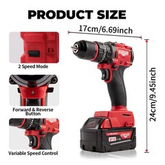 Cordless Brushless Electric Drill Driver w/ Battery & Charger – Clearance Sale