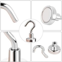 10 Pack Dia Strong Magnetic Hook Hanger N52 Neodymium Clamping Magnet Hooks USA